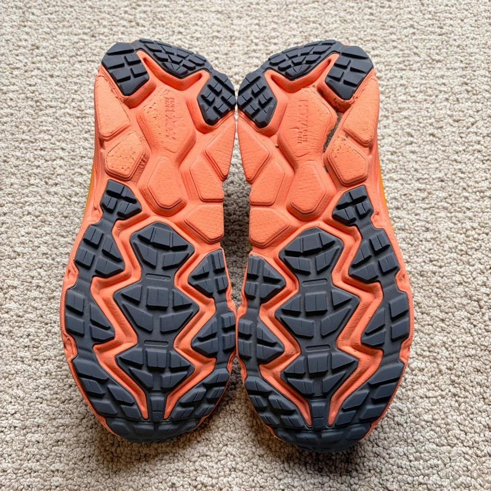 Hoka One One Challenger ATR 6 Mens 8 Grey Orange Trail Running Shoes